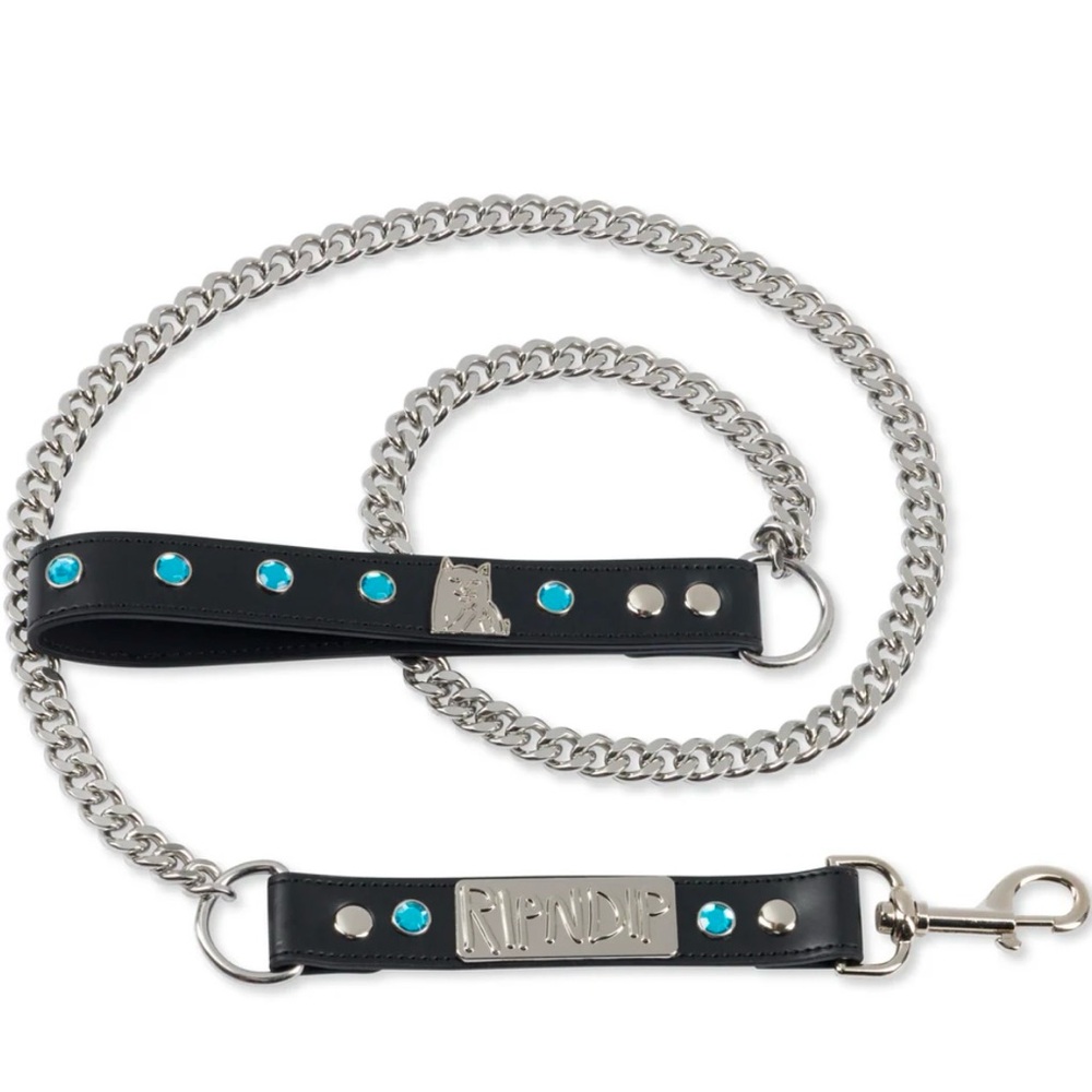 Dog Chain Leash Stainless Steel Miami Cuban Link Chain Leash 56 Inch